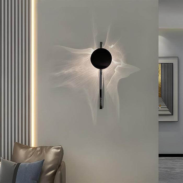 Minimalist LED Wall Sconce, Rotatable Water Waves Wall Light for Living Room/Bedroom/Hallway