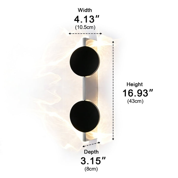 Minimalist LED Wall Sconce, Rotatable Water Waves Wall Light for Living Room/Bedroom/Hallway