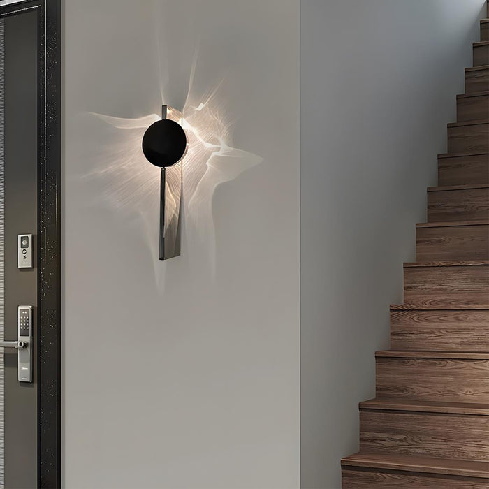 Minimalist LED Wall Sconce, Rotatable Water Waves Wall Light for Living Room/Bedroom/Hallway
