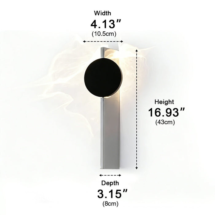 Minimalist LED Wall Sconce, Rotatable Water Waves Wall Light for Living Room/Bedroom/Hallway