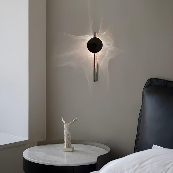 Minimalist LED Wall Sconce, Rotatable Water Waves Wall Light for Living Room/Bedroom/Hallway
