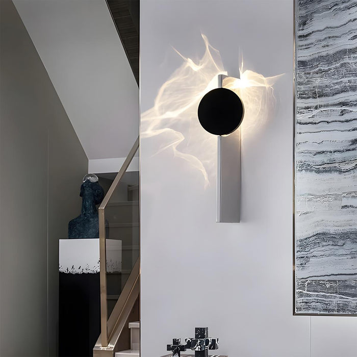 Minimalist LED Wall Sconce, Rotatable Water Waves Wall Light for Living Room/Bedroom/Hallway