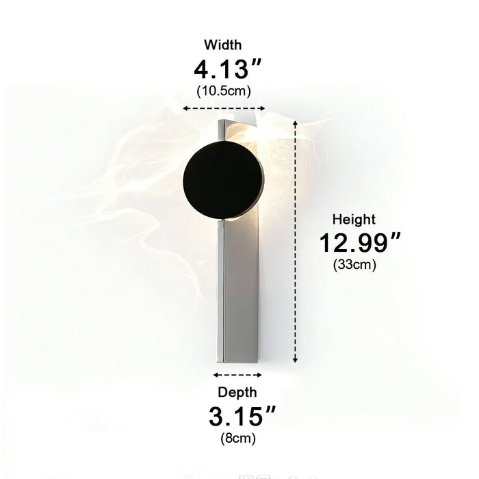 Minimalist LED Wall Sconce, Rotatable Water Waves Wall Light for Living Room/Bedroom/Hallway
