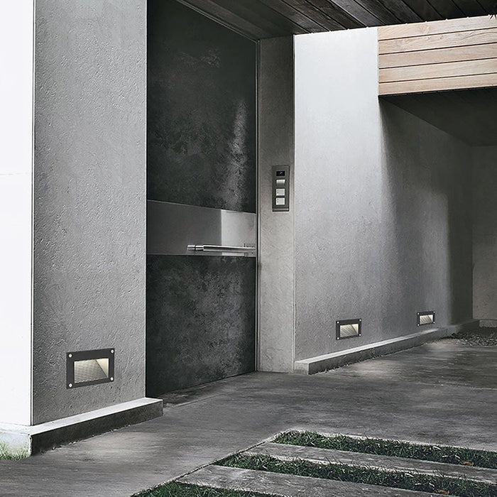 Modern Minimalist Waterproof Embedded Step Lights Wall Decorative Lamp for Outdoor Stairway