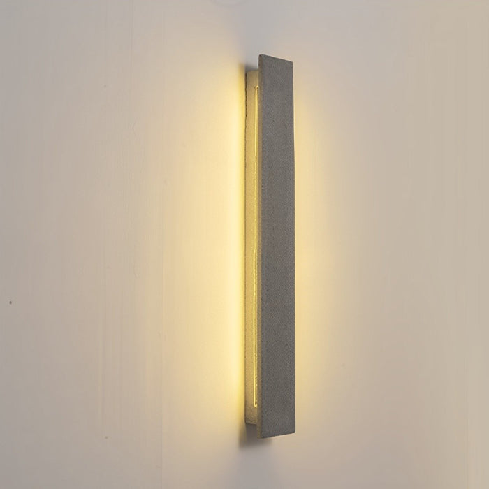 Modern Minimalist Concrete LED Outdoor Wall Sconce, Waterproof IP65 Porch/Patio Light, Hardwired