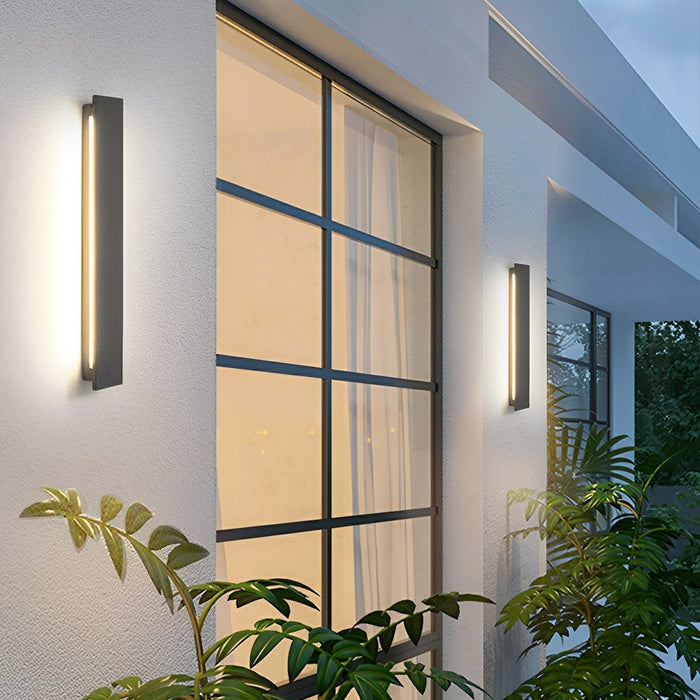Modern Minimalist Concrete LED Outdoor Wall Sconce, Waterproof IP65 Porch/Patio Light, Hardwired