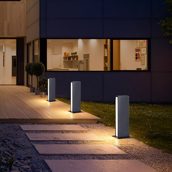 Weatherproof LED Pathway Light, Modern Minimalist Rectangular, Architectural Accent, Lawn/Garden/Patio
