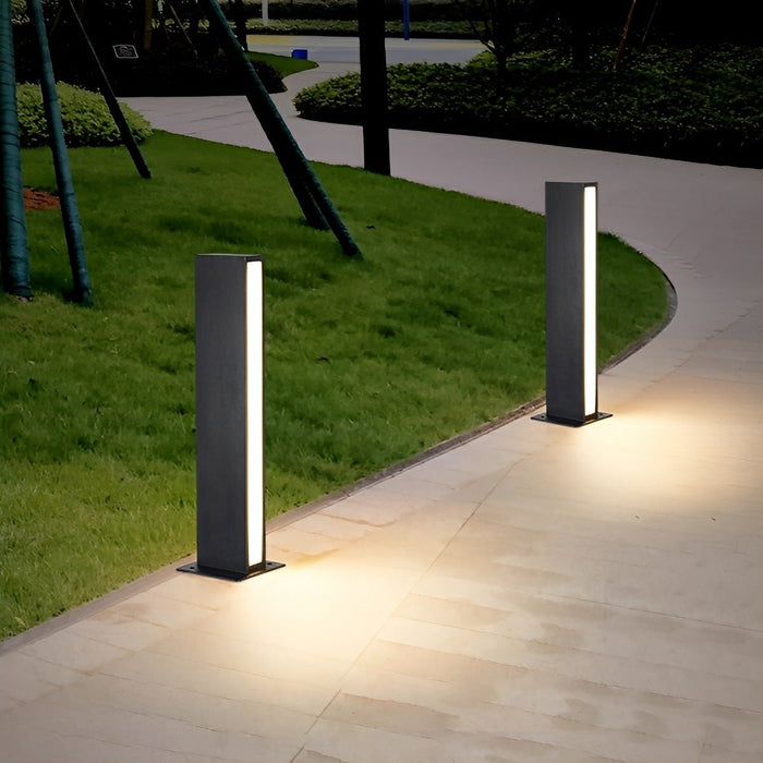 Weatherproof LED Pathway Light, Modern Minimalist Rectangular, Architectural Accent, Lawn/Garden/Patio