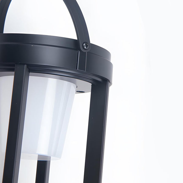 Solar LED Outdoor Lantern, Waterproof USB Rechargeable Table Lamp for Patio/Porch/Yard