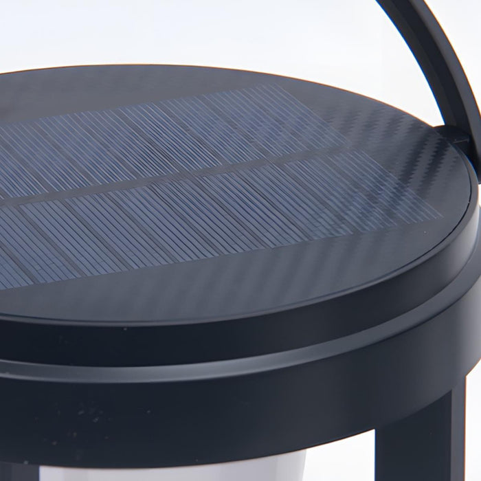 Solar LED Outdoor Lantern, Waterproof USB Rechargeable Table Lamp for Patio/Porch/Yard