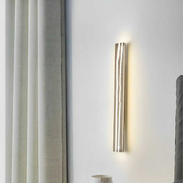 Minimalist Wood Texture LED Wall Sconce, Indoor Accent Lighting, Hardwired, Bedroom/Living Room