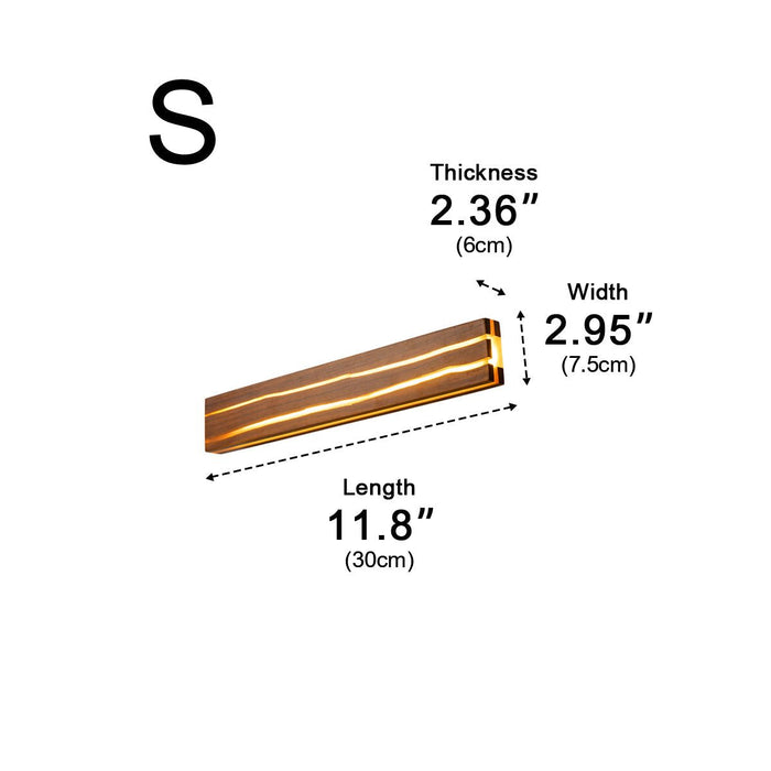 Minimalist Wood Texture LED Wall Sconce, Indoor Accent Lighting, Hardwired, Bedroom/Living Room