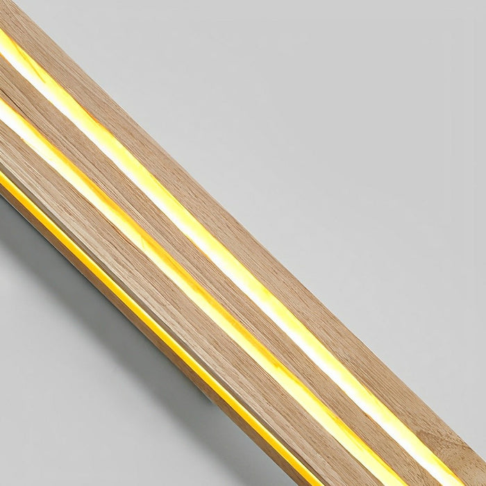 Minimalist Wood Texture LED Wall Sconce, Indoor Accent Lighting, Hardwired, Bedroom/Living Room