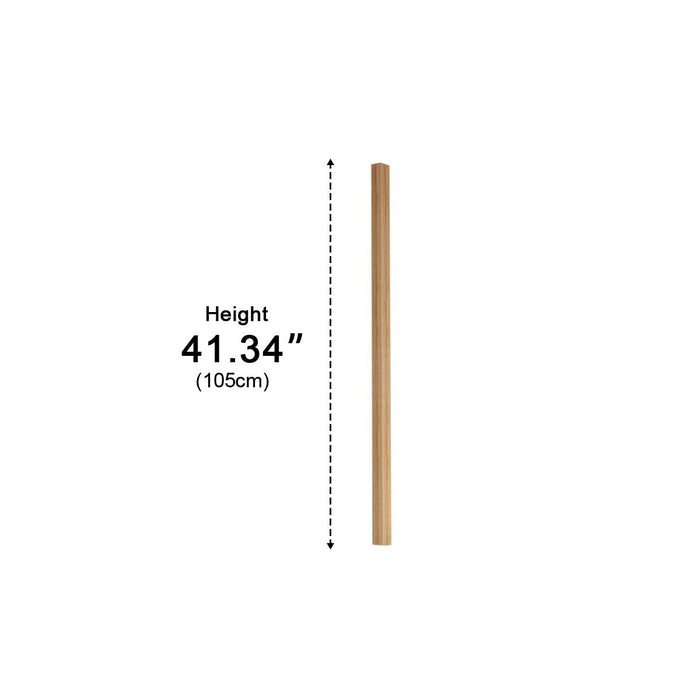 Modern Minimalist Wood Floor Lamp - Plug-in LED Long Strip Design - Contemporary Standing Light for Living Room, Bedroom, Office