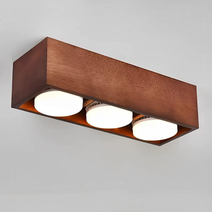 Modern Minimalist Wood LED Ceiling Spot Light, Adjustable Gimbal, High CRI, Living Room/Bedroom/Kitchen