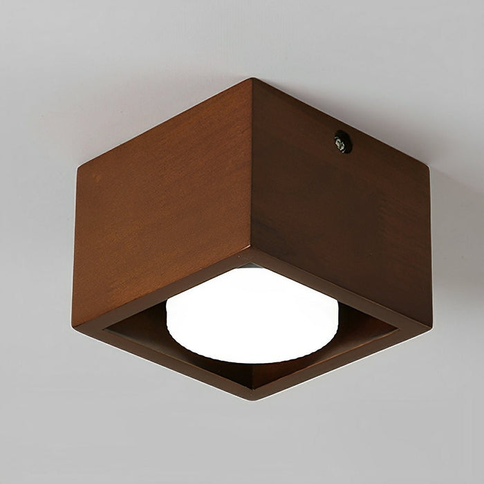 Modern Minimalist Wood LED Ceiling Spot Light, Adjustable Gimbal, High CRI, Living Room/Bedroom/Kitchen
