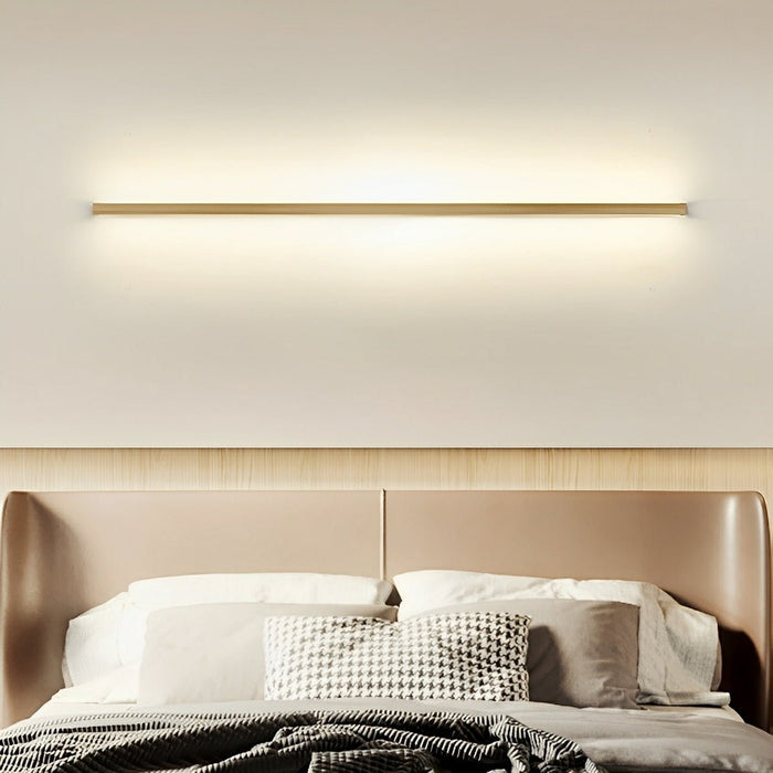Modern Minimalist LED Wall Sconce, Wood Acrylic Up Down Light, Dimmable Indoor Lighting for Bedroom/Living Room/Hallway