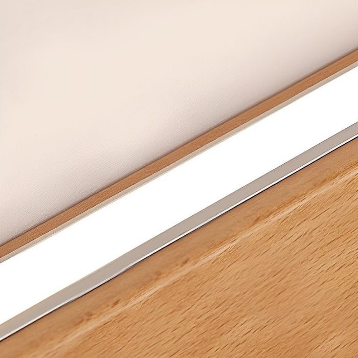 Modern Minimalist LED Wall Sconce, Wood Acrylic Up Down Light, Dimmable Indoor Lighting for Bedroom/Living Room/Hallway