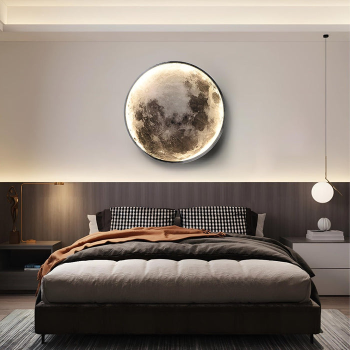 Modern Moon LED Wall Sconce - Creative Art Decor / Indoor Ambient Lighting Fixture