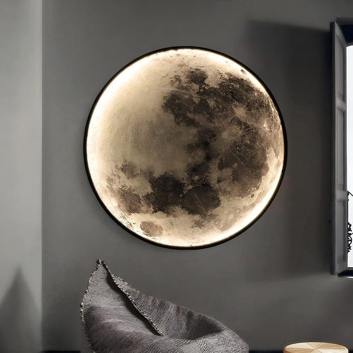 Modern Moon LED Wall Sconce - Creative Art Decor / Indoor Ambient Lighting Fixture