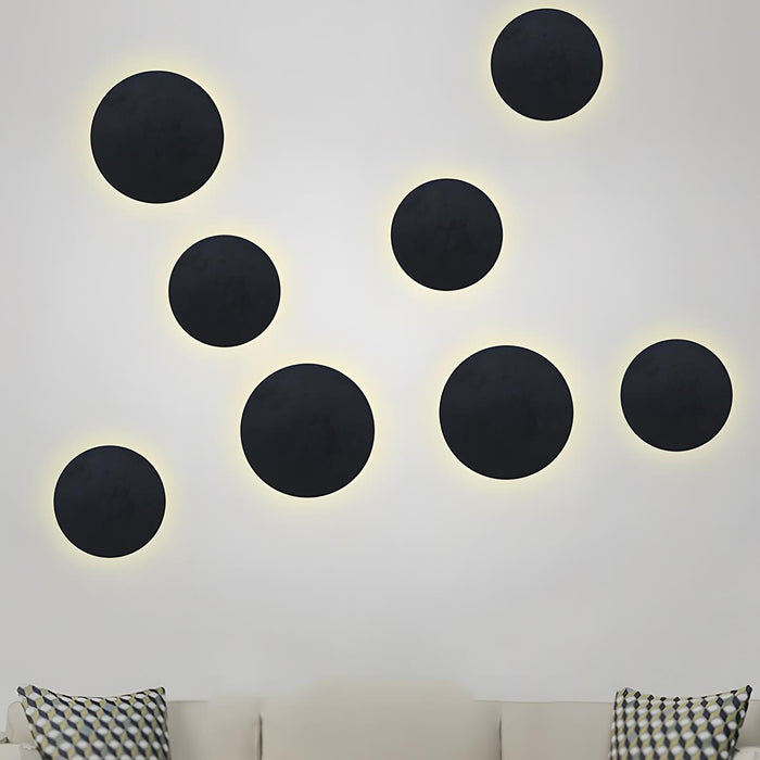Moon Eclipse Wall Sconce - Modern Creative LED Indoor Lighting / Artistic Home Decor