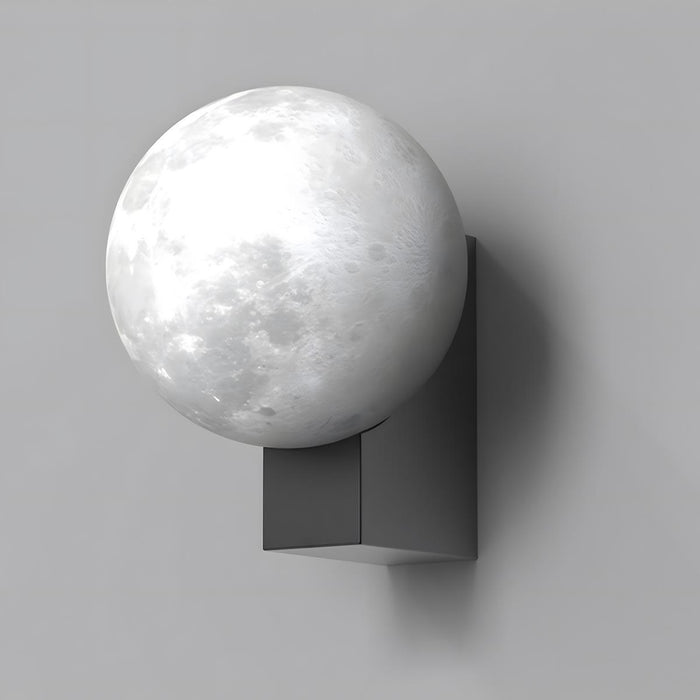 Modern Moon Outdoor Wall Light - Waterproof LED Exterior Porch / Patio Fixture