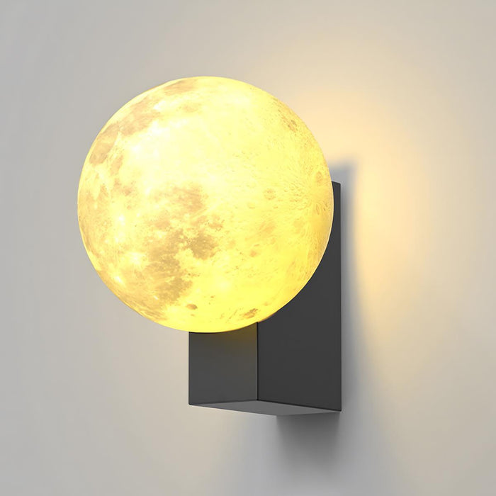 Modern Moon Outdoor Wall Light - Waterproof LED Exterior Porch / Patio Fixture