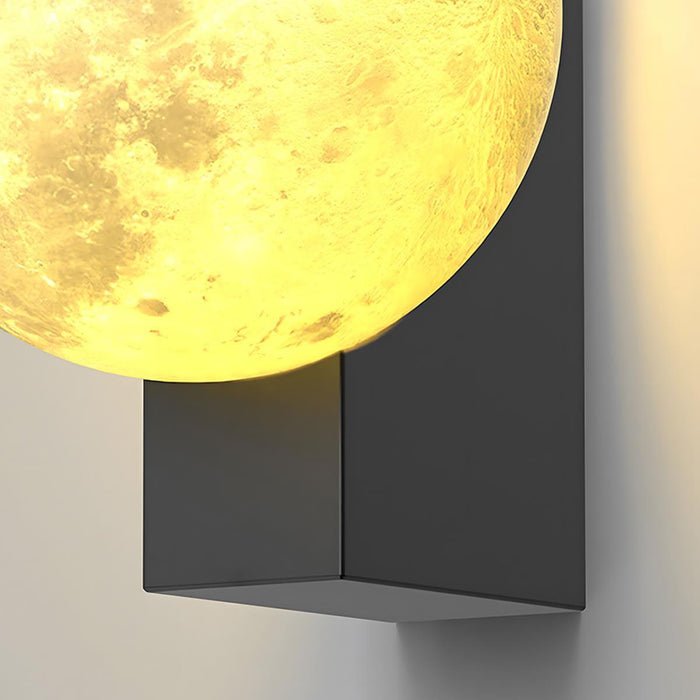 Modern Moon Outdoor Wall Light - Waterproof LED Exterior Porch / Patio Fixture
