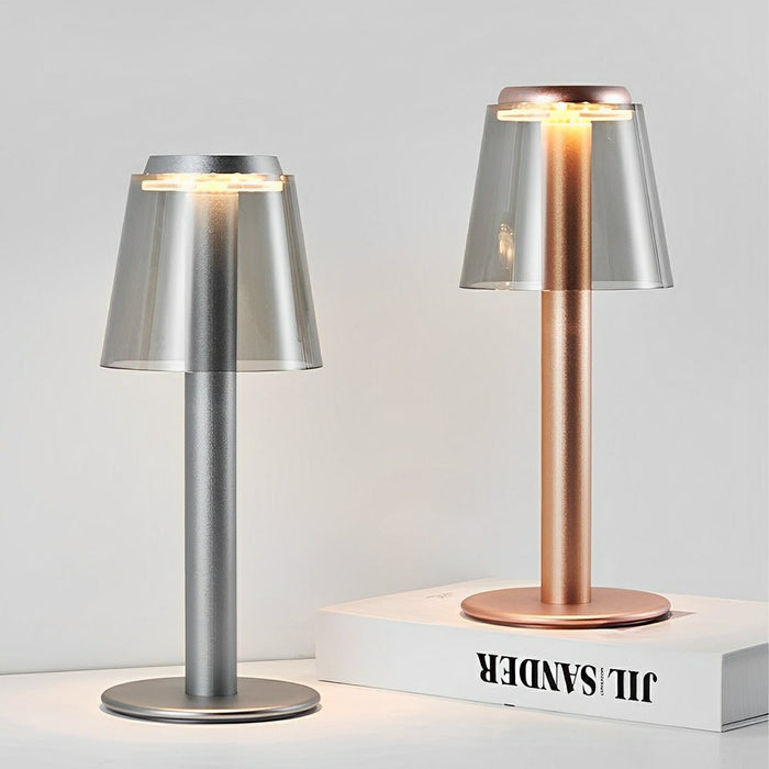 Modern Mushroom LED Dimming Touch Table Lamp - Cordless, Rechargeable Accent Light for Bedroom / Living Room