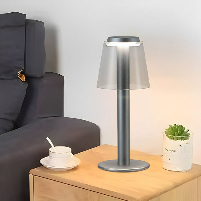 Modern Mushroom LED Dimming Touch Table Lamp - Cordless, Rechargeable Accent Light for Bedroom / Living Room
