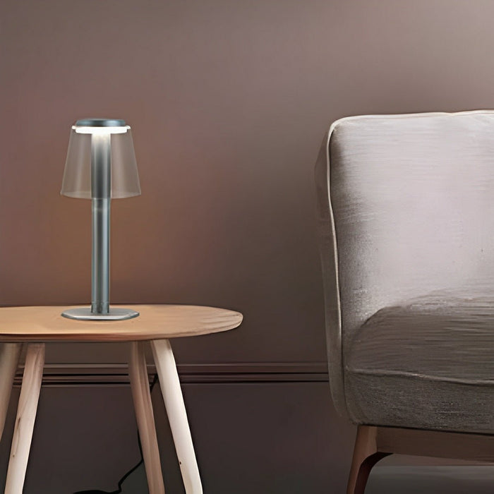 Modern Mushroom LED Dimming Touch Table Lamp - Cordless, Rechargeable Accent Light for Bedroom / Living Room