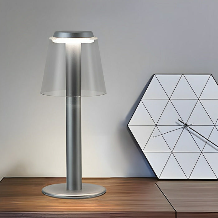 Modern Mushroom LED Dimming Touch Table Lamp - Cordless, Rechargeable Accent Light for Bedroom / Living Room