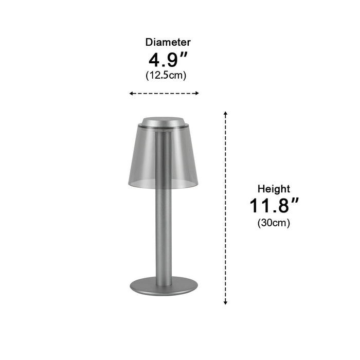 Modern Mushroom LED Dimming Touch Table Lamp - Cordless, Rechargeable Accent Light for Bedroom / Living Room