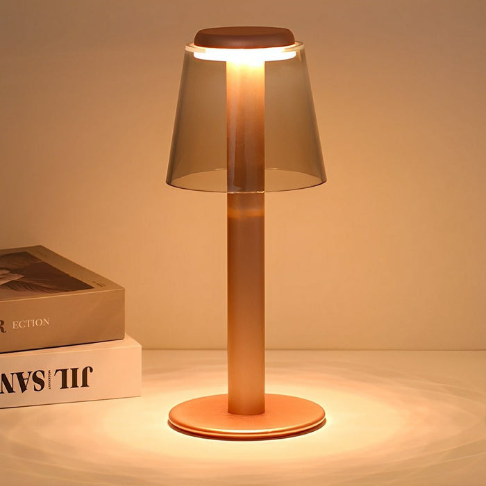Modern Mushroom LED Dimming Touch Table Lamp - Cordless, Rechargeable Accent Light for Bedroom / Living Room