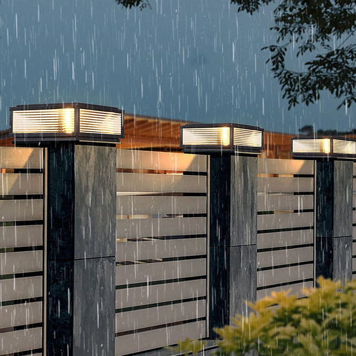Modern Outdoor Post Lights Solar Fence Pillar Light Deck Post Lights Waterproof