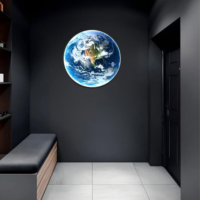 Planet Earth LED Wall Sconce - Modern Art Decor Lighting for Home / Creative Wall Art Fixture