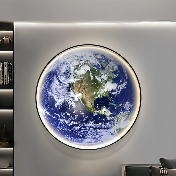 Planet Earth LED Wall Sconce - Modern Art Decor Lighting for Home / Creative Wall Art Fixture