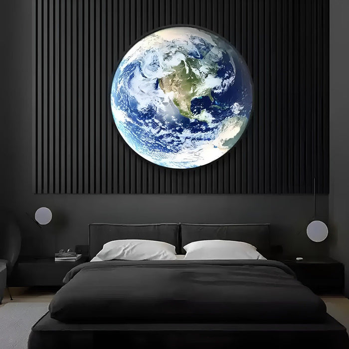 Planet Earth LED Wall Sconce - Modern Art Decor Lighting for Home / Creative Wall Art Fixture