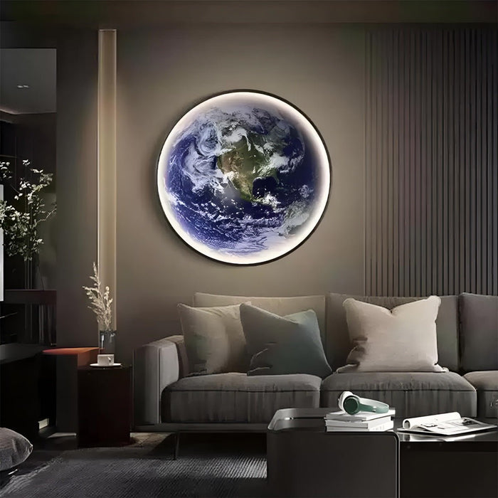 Planet Earth LED Wall Sconce - Modern Art Decor Lighting for Home / Creative Wall Art Fixture