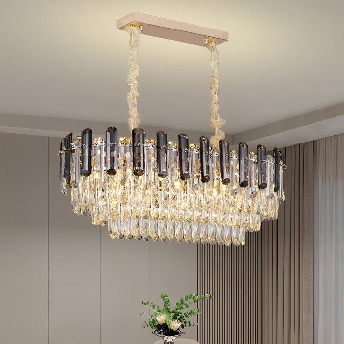 Crystal Ceiling Light - Modern Round Luxury LED Lamp, Flush Mount / Semi-Flush Mount for Living Room, Dining Room, Bedroom