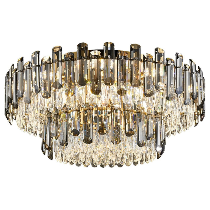 Crystal Ceiling Light - Modern Round Luxury LED Lamp, Flush Mount / Semi-Flush Mount for Living Room, Dining Room, Bedroom