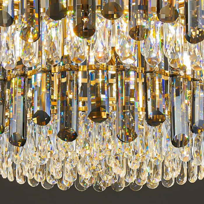 Crystal Ceiling Light - Modern Round Luxury LED Lamp, Flush Mount / Semi-Flush Mount for Living Room, Dining Room, Bedroom