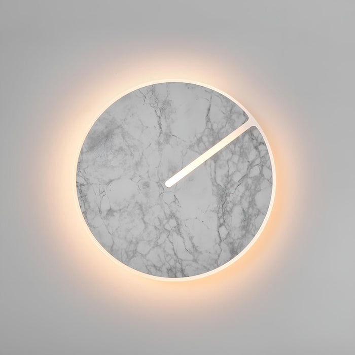 Marble Textured Round LED Wall Sconce - Modern Indoor Wall Lamp / Creative Lighting for Bedroom, Entryway