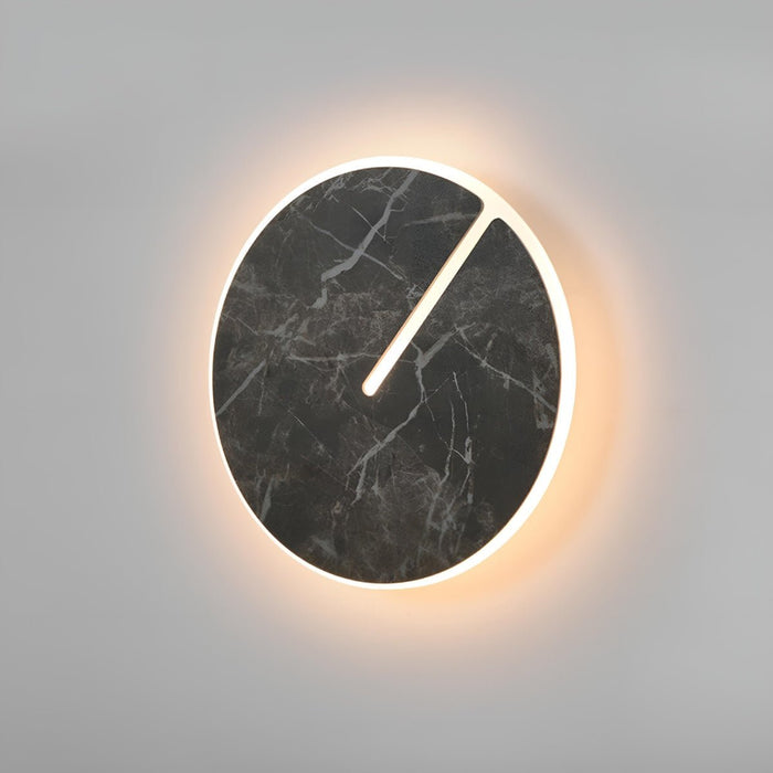 Marble Textured Round LED Wall Sconce - Modern Indoor Wall Lamp / Creative Lighting for Bedroom, Entryway