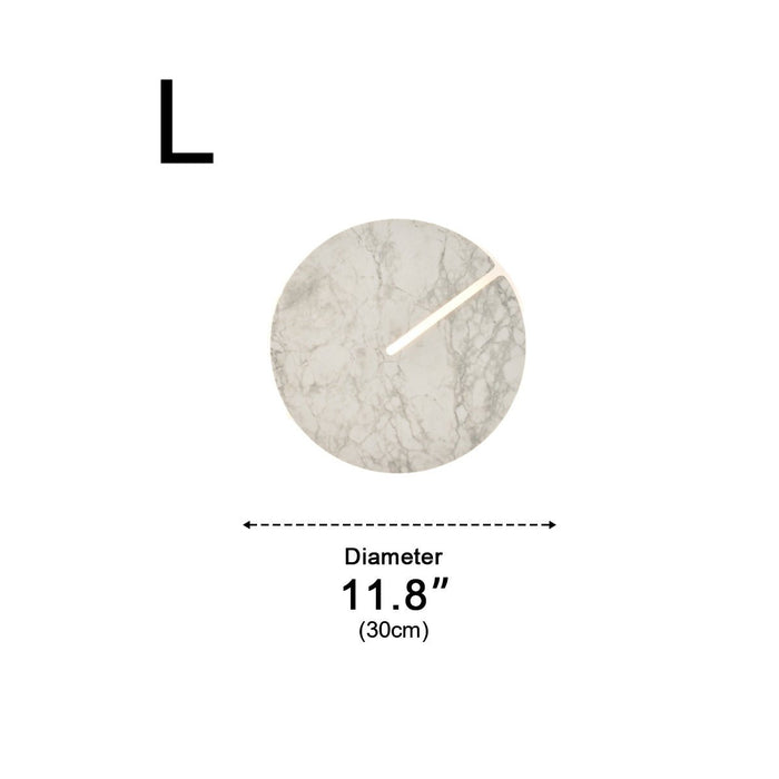 Marble Textured Round LED Wall Sconce - Modern Indoor Wall Lamp / Creative Lighting for Bedroom, Entryway