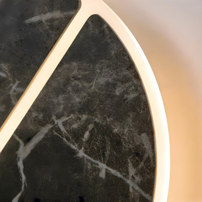 Marble Textured Round LED Wall Sconce - Modern Indoor Wall Lamp / Creative Lighting for Bedroom, Entryway