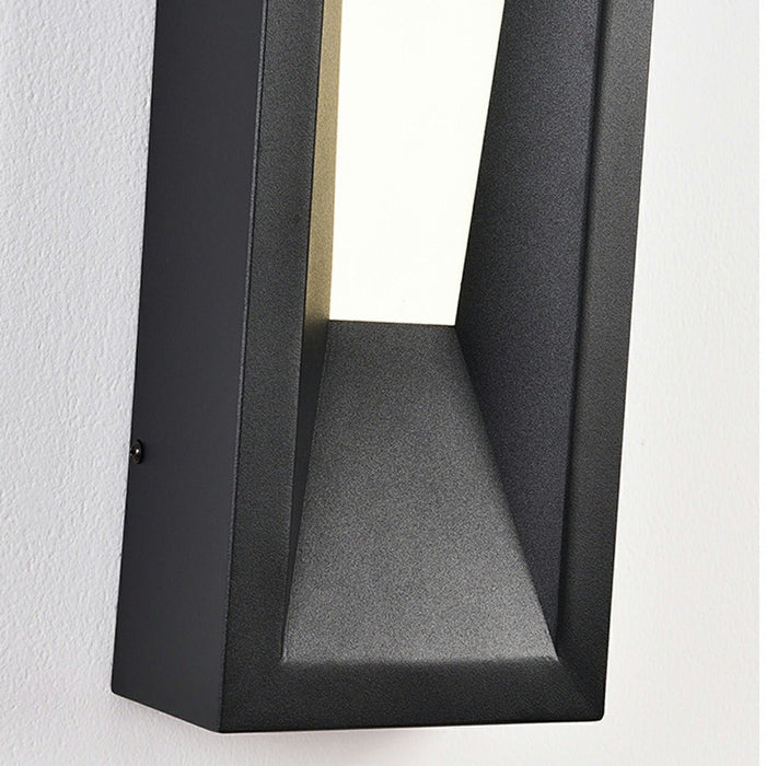 Long Strip Outdoor LED Wall Light - Modern Rustic Iron/Acrylic - Porch/Patio/Entryway
