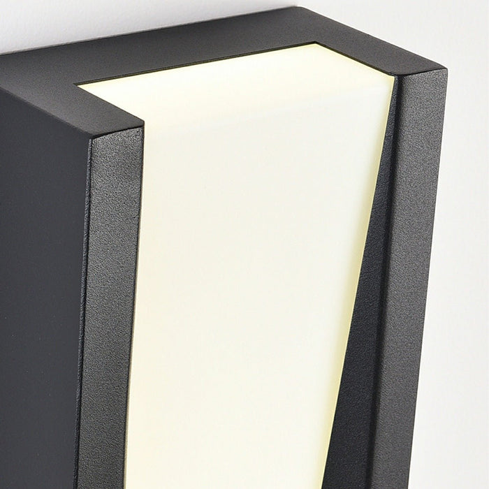 Long Strip Outdoor LED Wall Light - Modern Rustic Iron/Acrylic - Porch/Patio/Entryway