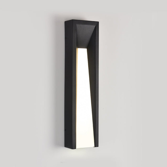 Long Strip Outdoor LED Wall Light - Modern Rustic Iron/Acrylic - Porch/Patio/Entryway