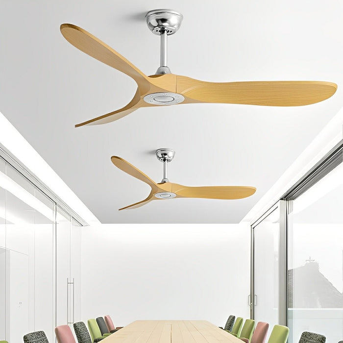 Modern Scandinavian Ceiling Fan - Minimalist DC Motor, Reversible Airflow / Remote, Wall Control